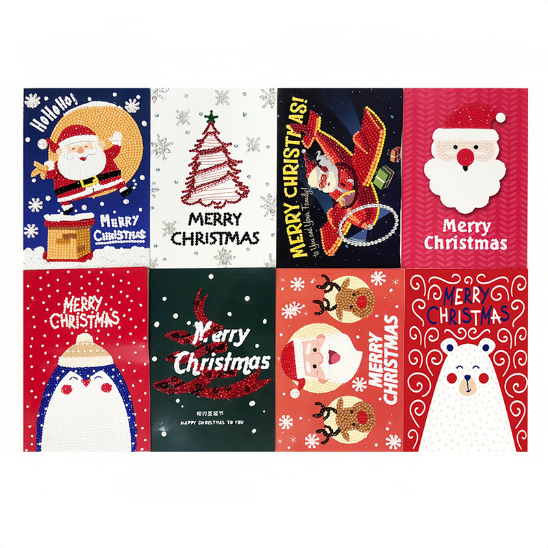 Merry Christmas Greeting Cards | 8 Pieces