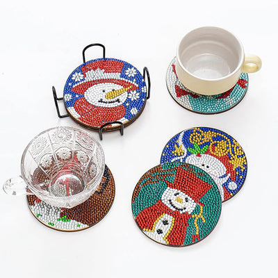 Merry Christmas Diamond Painting Coasters 6Pcs