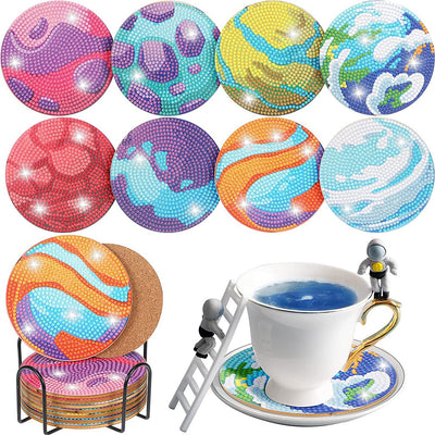 Landscape Diamond Painting Coasters 8Pcs