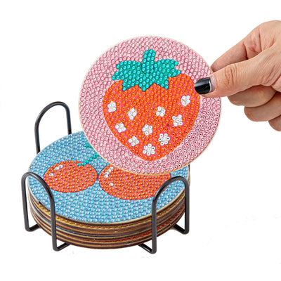 Summer Fruits Diamond Painting Coasters 6Pcs