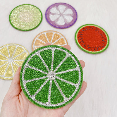 Summer Fruits Diamond Painting Coasters 6Pcs