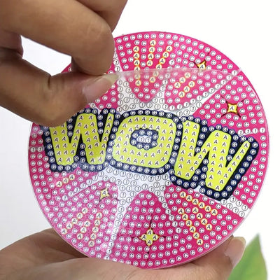 Encouraging Words Diamond Painting Coasters 6Pcs