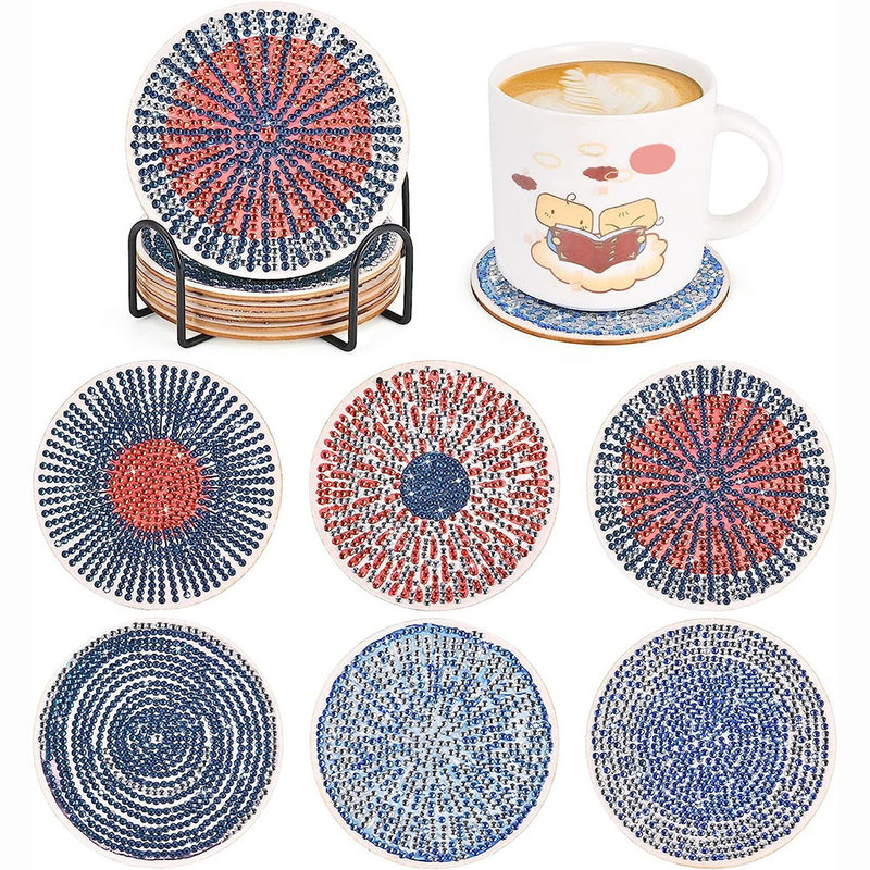 Simple Lines Diamond Painting Coasters 6/8Pcs