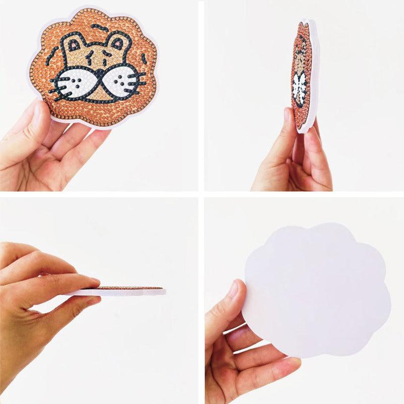 Funny Animals Diamond Painting Coasters 5Pcs