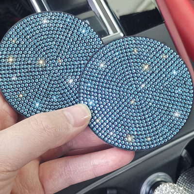 Round Car Coaster Diamond Painting Coasters 2Pcs