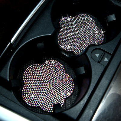 Plum Blossom Shape Car Coaster Diamond Painting Coasters 2Pcs