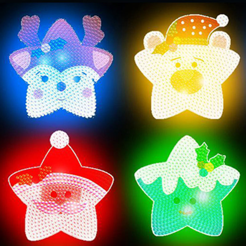 Christmas Style (with Light) Diamond Painting Coasters 4Pcs