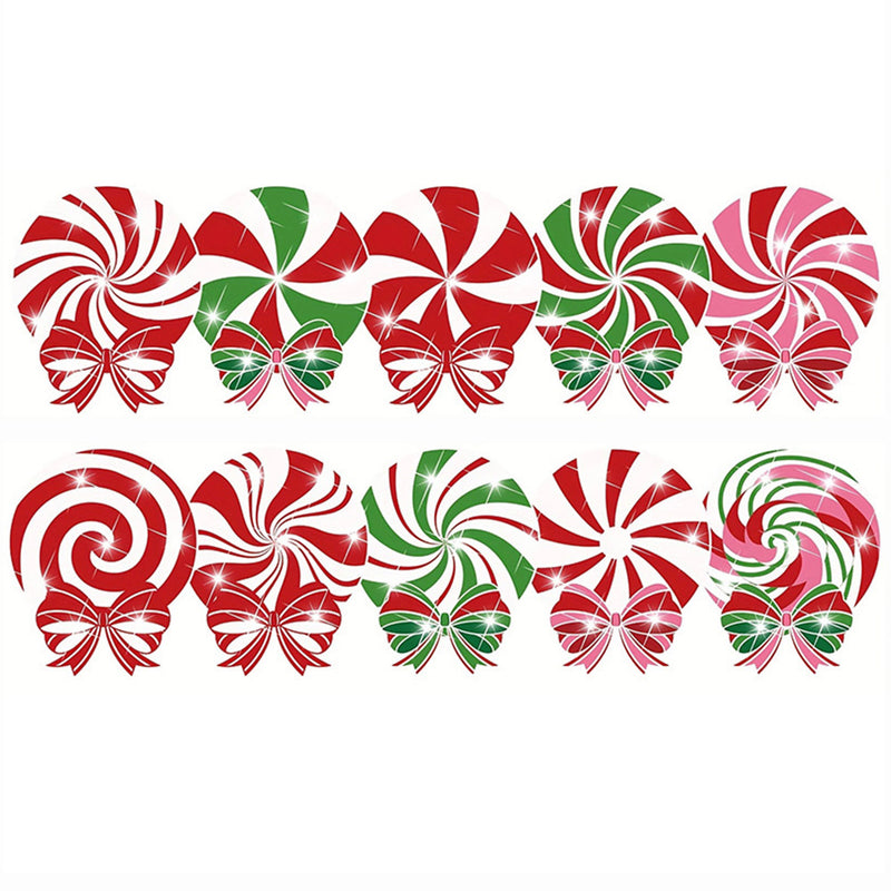 Christmas Lollipop Diamond Painting Coasters 8/10Pcs