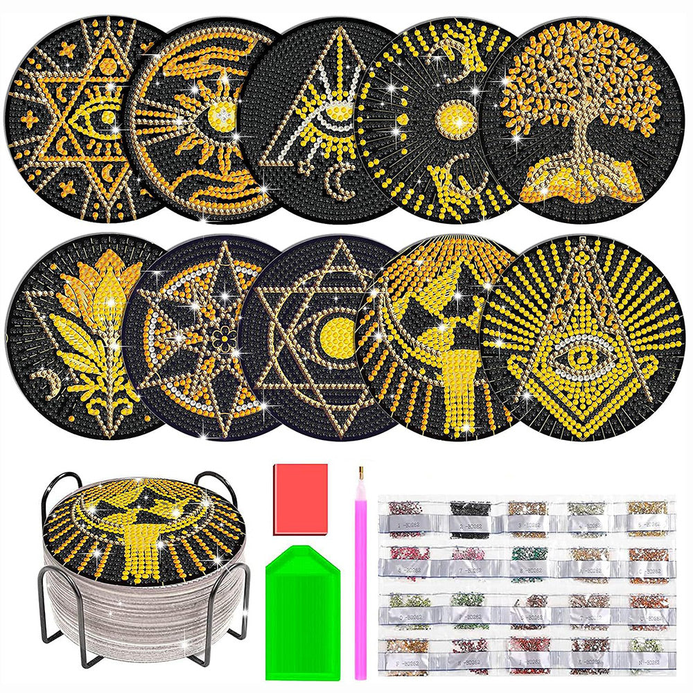 Mysterious Tarot Diamond Painting Coasters 10Pcs