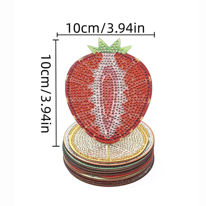 Summer Fruits Diamond Painting Coasters 10Pcs