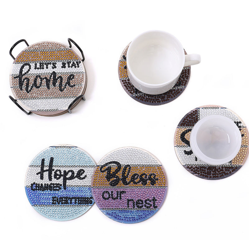 Home Diamond Painting Coasters 6/8Pcs