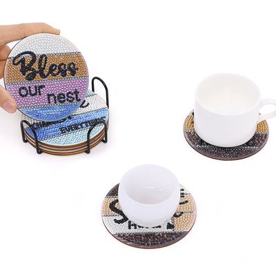 Home Diamond Painting Coasters 6/8Pcs