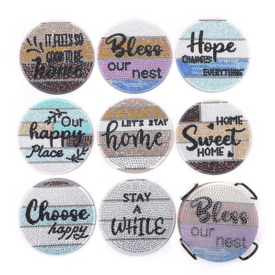 Home Diamond Painting Coasters 6/8Pcs