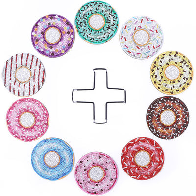 Donuts Diamond Painting Coasters 10Pcs