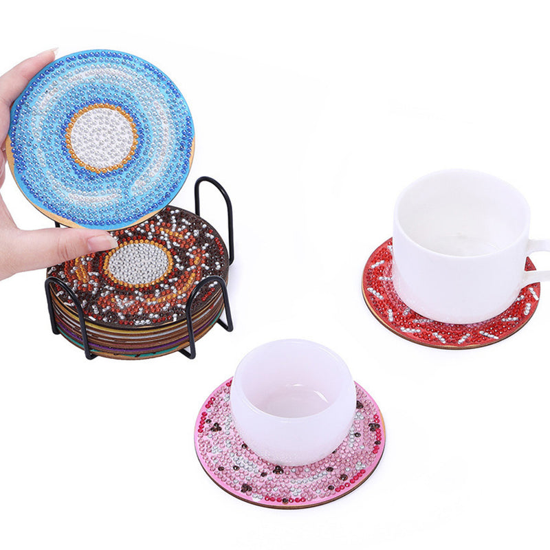 Donuts Diamond Painting Coasters 10Pcs