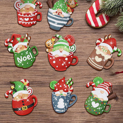 Christmas Ice Cream Diamond Painting Coasters 8Pcs