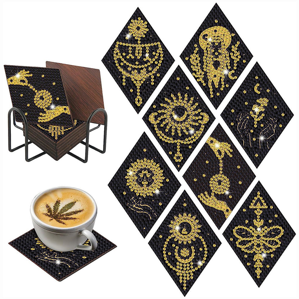 Mysterious Dreamcatcher Diamond Painting Coasters 8Pcs