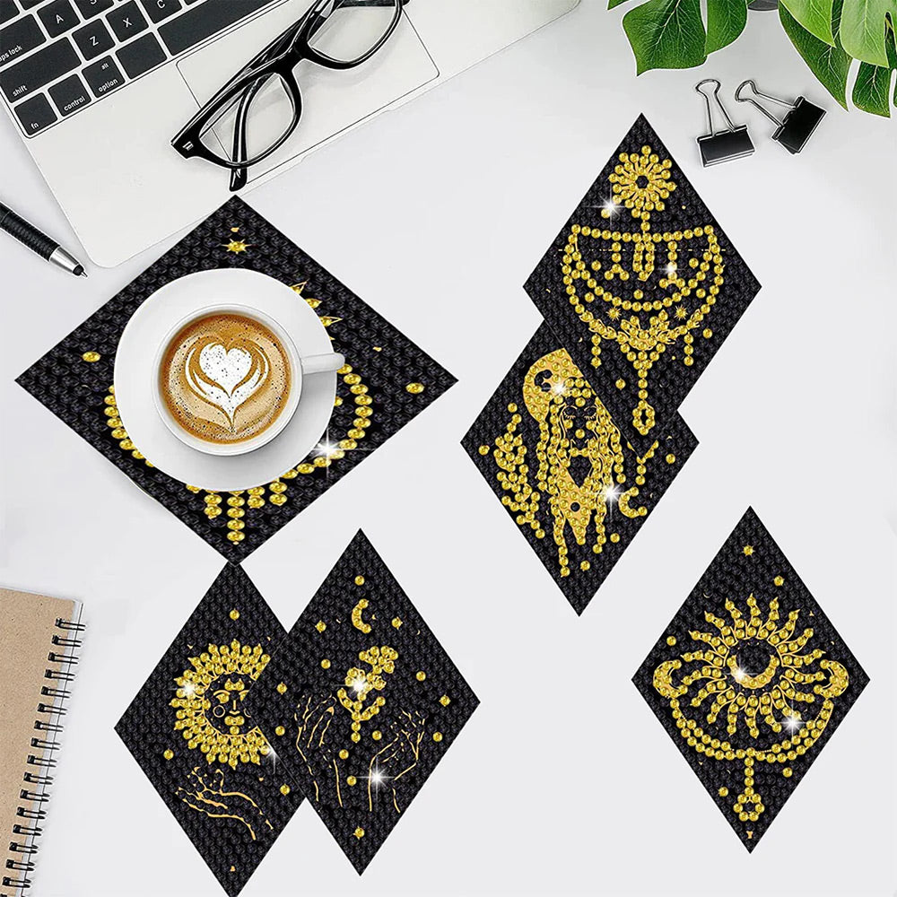 Mysterious Dreamcatcher Diamond Painting Coasters 8Pcs