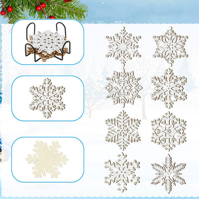 Beautiful Snowflake Diamond Painting Coasters 8Pcs