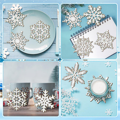 Beautiful Snowflake Diamond Painting Coasters 8Pcs