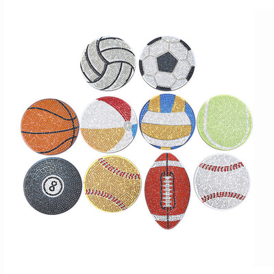 Balls Sports Diamond Painting Coasters 10Pcs