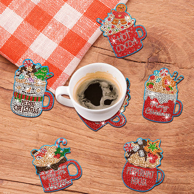 Christmas Ice Cream Diamond Painting Coasters 10Pcs