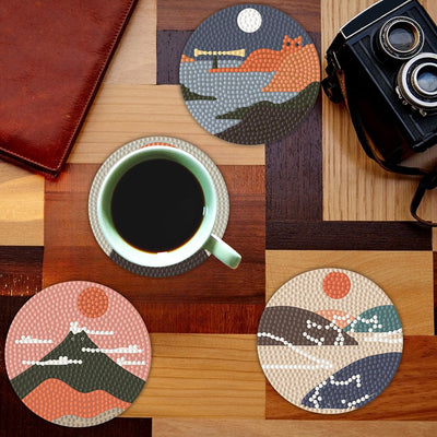 Landscape Nature Diamond Painting Coasters 6Pcs