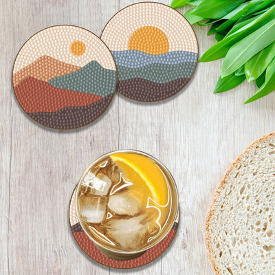 Landscape Nature Diamond Painting Coasters 6Pcs