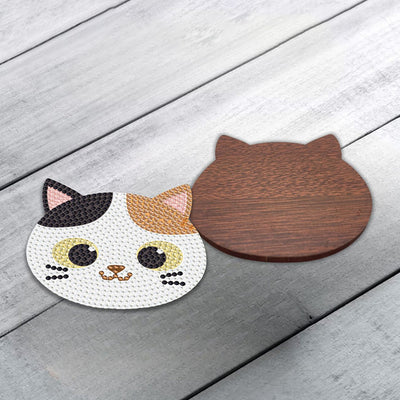 Lovely Cats Diamond Painting Coasters 6Pcs