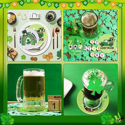 HAPPY St. Patrick's DAY Diamond Painting Coasters 8Pcs