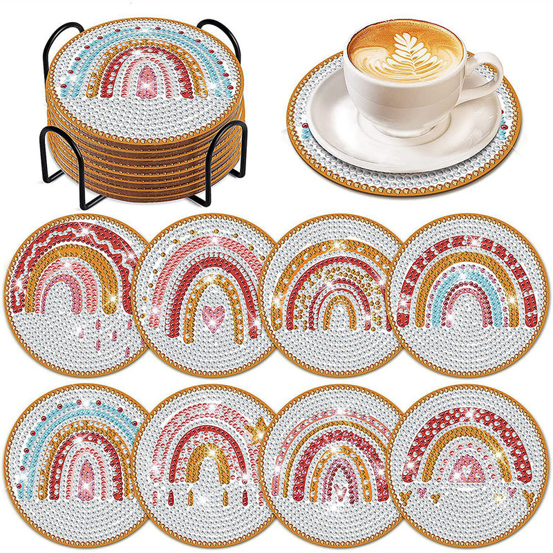 Rainbow Bridge Diamond Painting Coasters 8Pcs