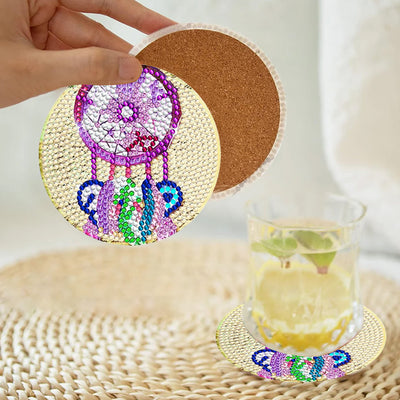 Dreamcatcher Diamond Painting Coasters 8Pcs