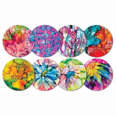 Abstract Flower Diamond Painting Coasters 8Pcs