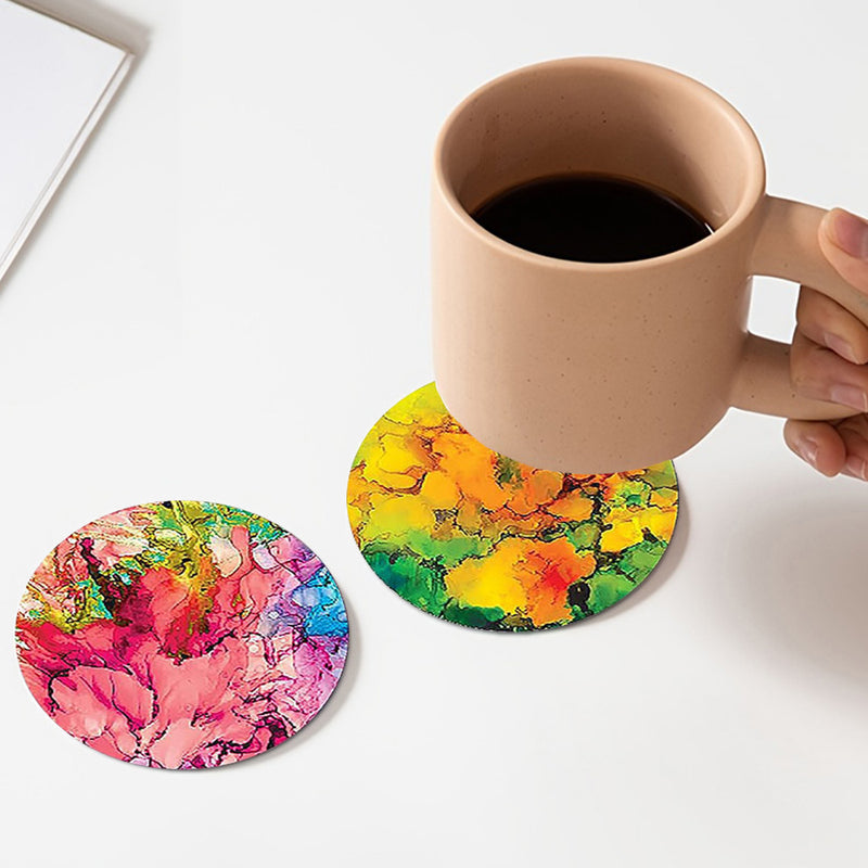 Abstract Flower Diamond Painting Coasters 8Pcs