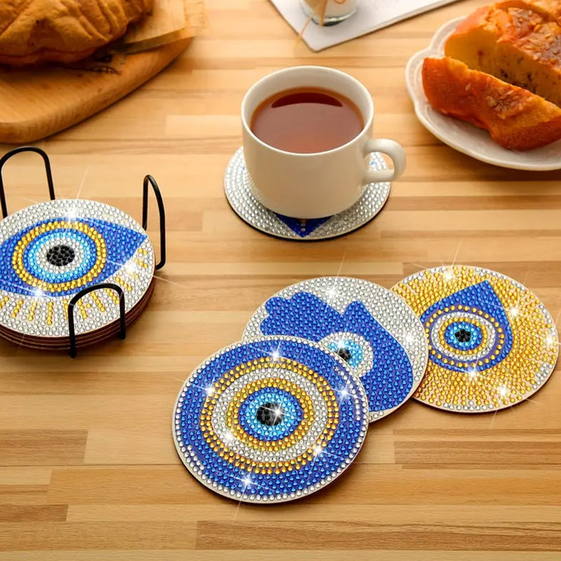 Eye of the Sun Diamond Painting Coasters 8Pcs