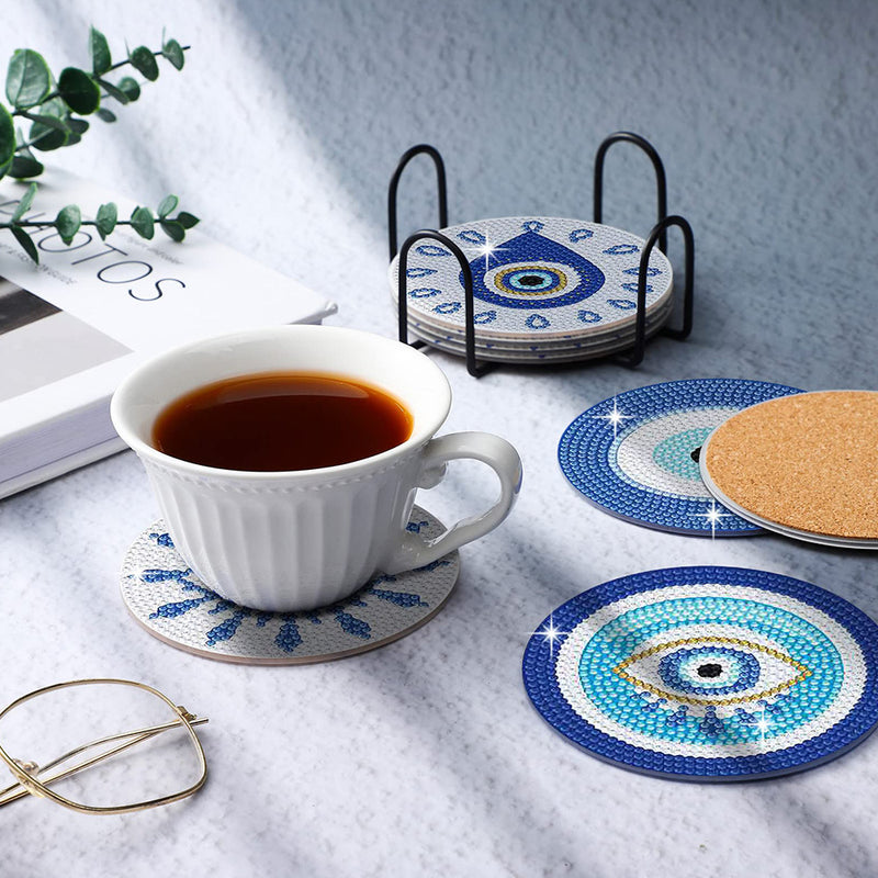 Eye of the Sun Diamond Painting Coasters 8Pcs