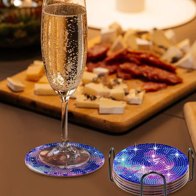 Starry Sky Diamond Painting Coasters 6Pcs