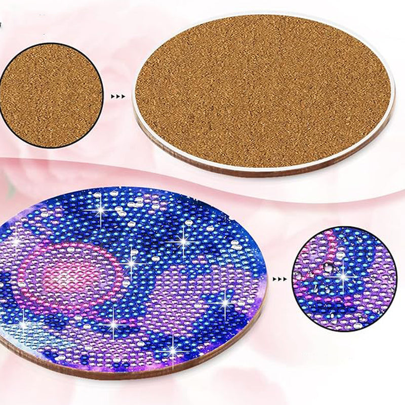 Starry Sky Diamond Painting Coasters 6Pcs