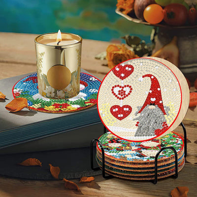 Christmas Diamond Painting Coasters 8Pcs