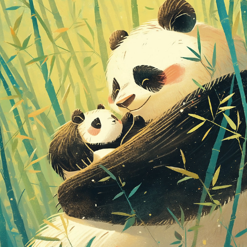 Panda and Baby Panda Diamond Painting