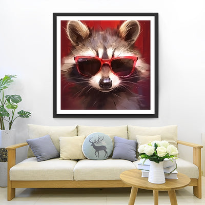 Raccoon with Sunglasses Diamond Painting