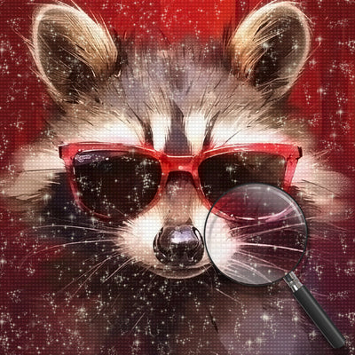 Raccoon with Sunglasses Diamond Painting