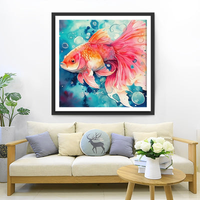 Red Fish in the Water Diamond Painting