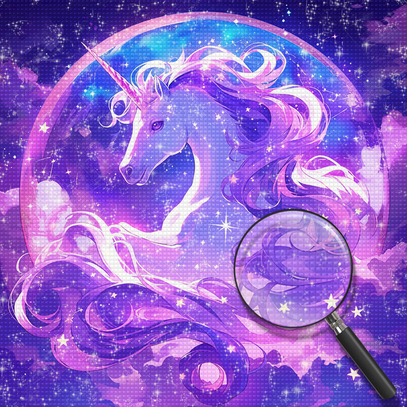 Purple Unicorn Diamond Painting