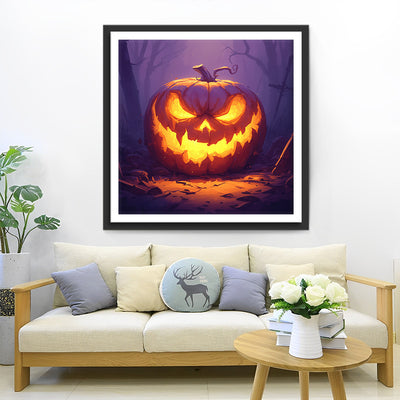 Halloween Pumpkin Lamp Diamond Painting