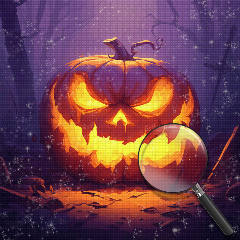 Halloween Pumpkin Lamp Diamond Painting