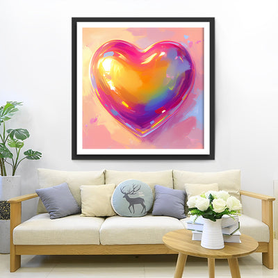 Colorful Heart Shaped Stone Diamond Painting