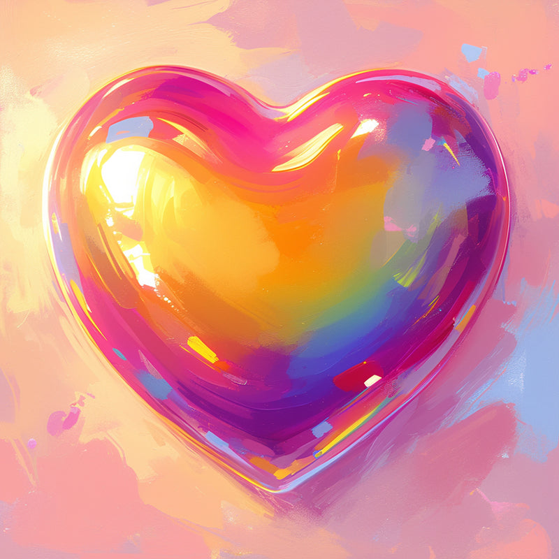 Colorful Heart Shaped Stone Diamond Painting