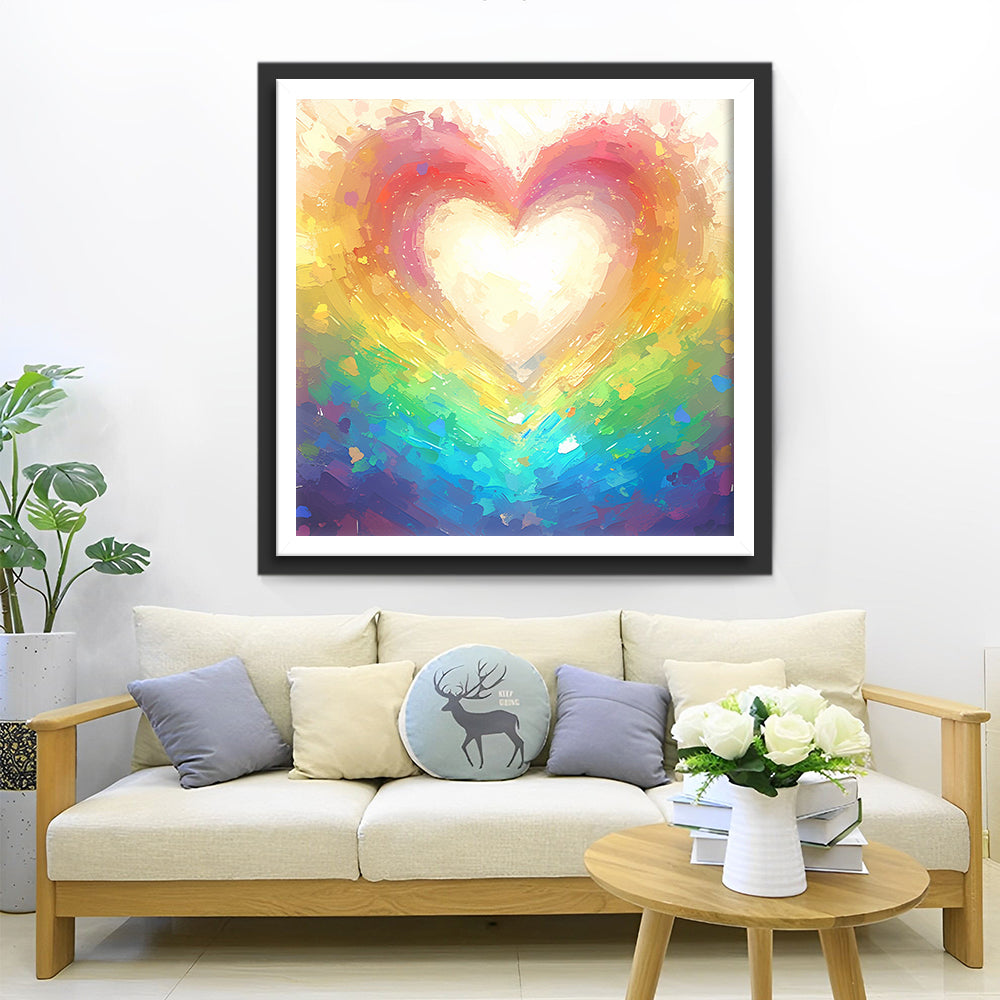Popular Colorful Heart Diamond Painting