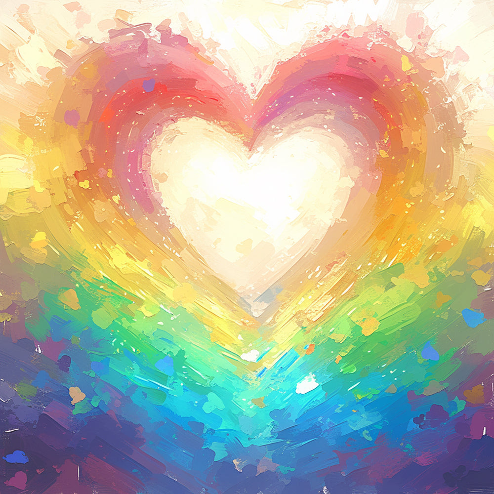 Popular Colorful Heart Diamond Painting
